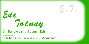 ede tolnay business card
